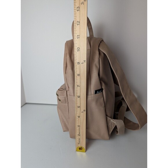 Herschel Womens Nova Metallic Tan Inner Pockets Nylon Mini Backpack - Picture 7 of 14